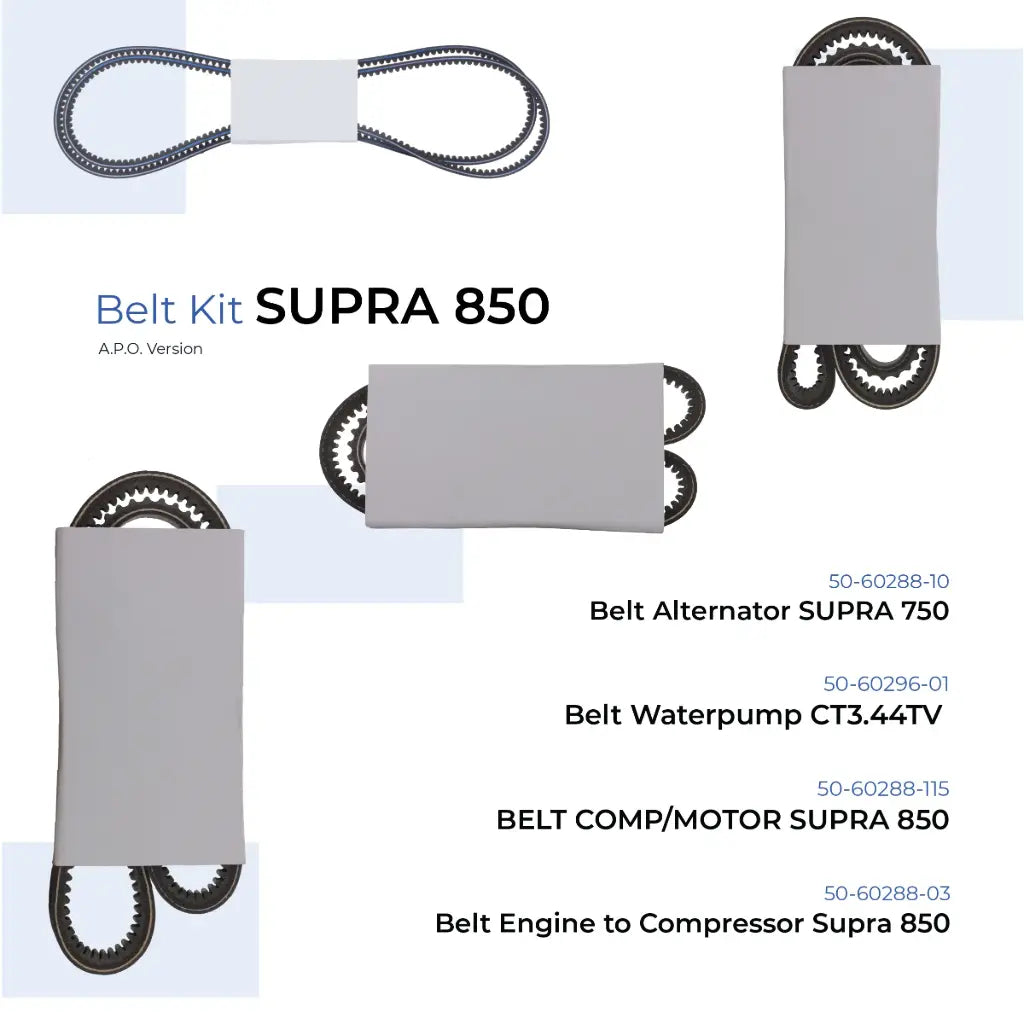 Belt Kit Supra 850u A.P.O. Version