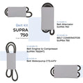 Belt Kit Supra 750 (Single Temperature)