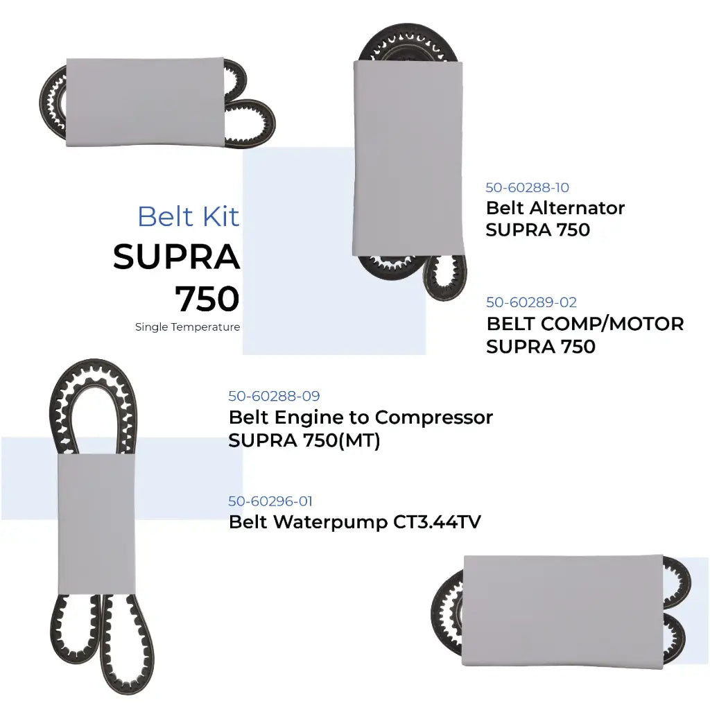 Belt Kit Supra 750 (Single Temperature)